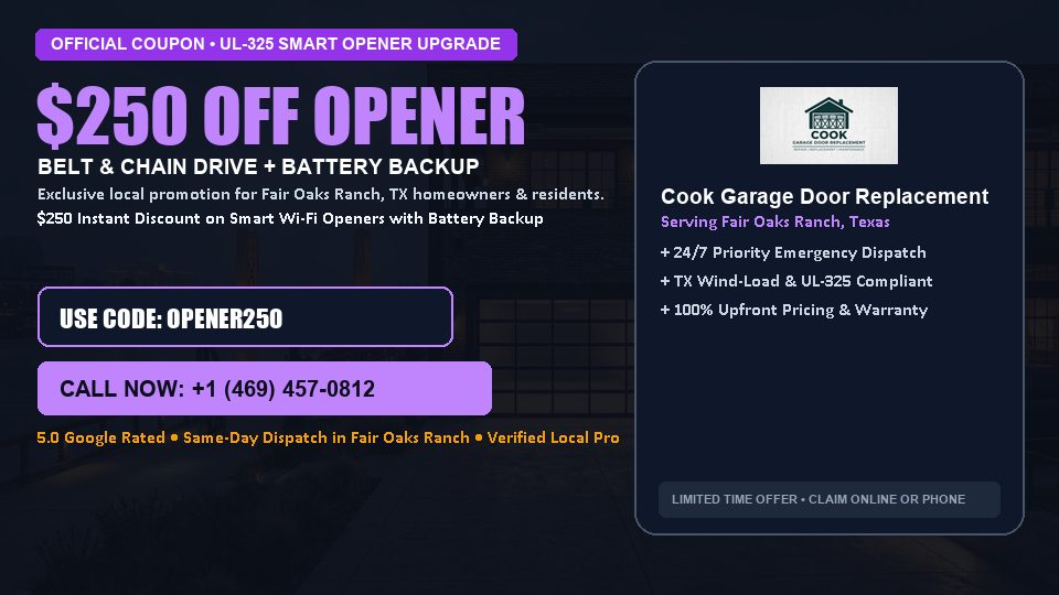 Cook Garage Door Replacement $250 OFF Premium LiftMaster Opener Installation